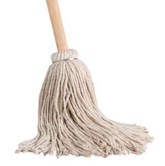 10 oz Cotton Yacht Mop with 1'' x 54'' Wood Handle